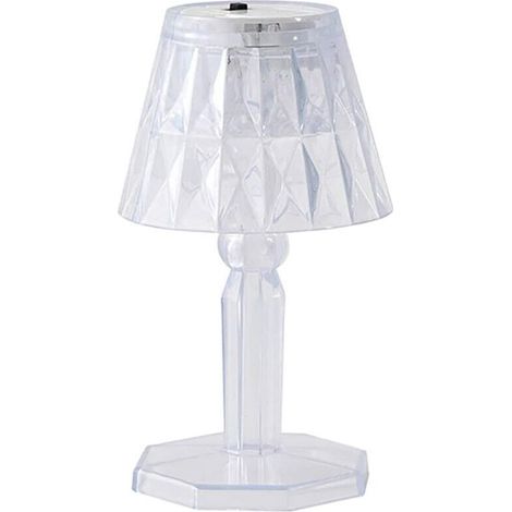 Mini Lampada Led Tavolo Senza Fili 12pz Effetto Cristallo Luce Calda Diamantata