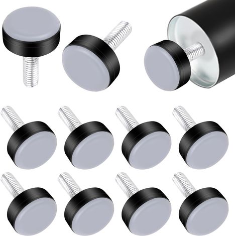 10 Pieces Teflon Chair Glides M6 Ø 20mm Adjustable Furniture Feet M6 (1/5)