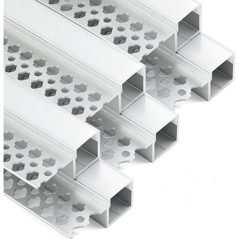 Lot de 6 profilés LED en aluminium pour bandes de 12 mm (1/5)
