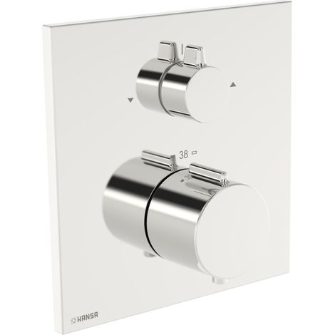 Kit di montaggio finale HANSA per due uscite HANSAEASYTHERM - 8114 Rosone quadrato cromo, 81149262