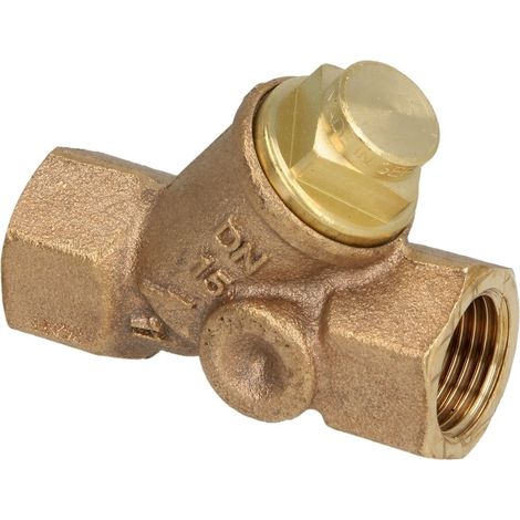 Clapet de retenue 1/2’’, laiton rouge pression d'ouverture 40 mbars
