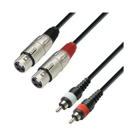 Cavo da 2xrca maschio a 2xxlr femmina 6 m Adam K3 K3tfc0600
