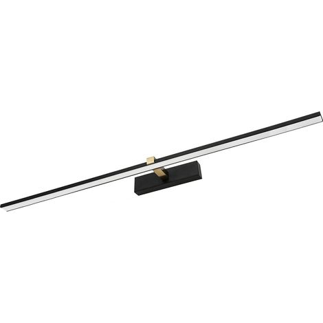 Lampe Miroir 24w Led - Noir Et Doré - 120 Cm - Éclairage Salle De Bain - Lampe Moderne (1/5)