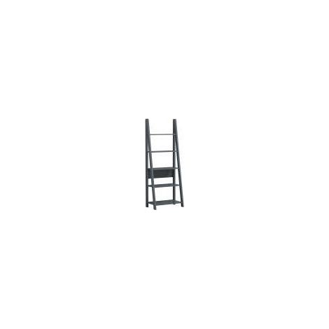 Stylish Ladder Bookcase 5 Tier Storage Unit For Home Or Office - Dark Grey (1/5)