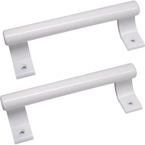 Poignée de porte coulissante – 200 mm – Moderne en métal blanc – Pour balcon, armoire et salle de bain – Robuste (1/5)