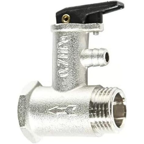 Soupape de Décharge de Pression de Sécurité de Chaudière de Qualité Supérieure pour Chauffe-eau Température Max : +100 °C Pression Max : 7 Bar 2x1/2" Filetage Laiton Nickelé Tokaneit (1/5)