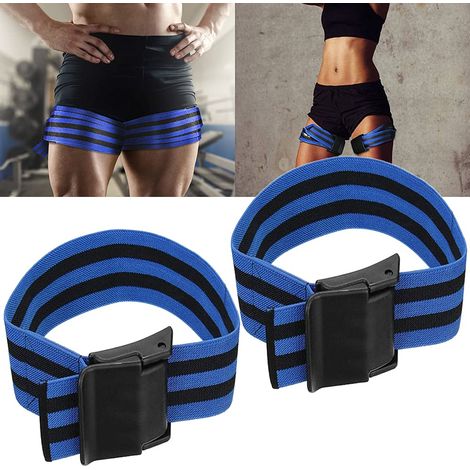 2 Durchblutungsbegrenzer für Gewichtheben, Arm-, Bein- und Gesäßübungen, 5 cm breit, strapazierfähig und verstellbar, geeignet für Frauen und Männer