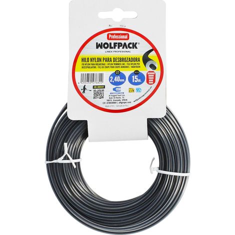 Professioneller runder Nylonfaden ø 2,4 mm. Rolle 15 Meter
