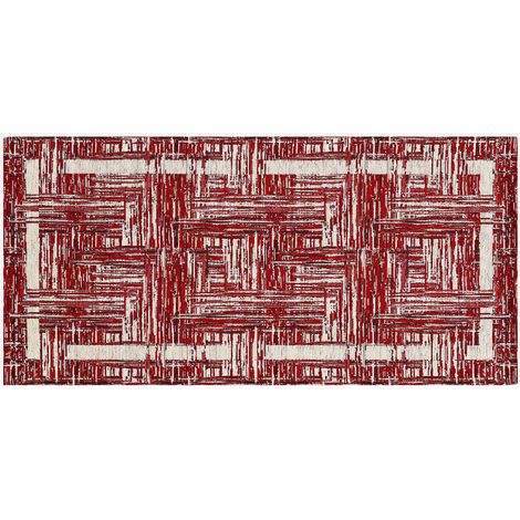 Tappeto cucina antiscivolo lavabile jacquard Bangkok Red