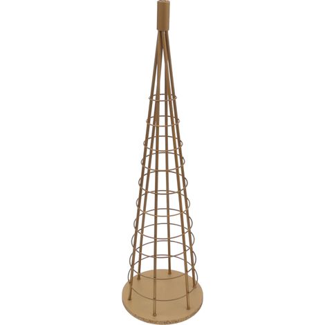 [NEUWERTIG] Deko-Baum HHG-462, Weihnachtsbaum Schmuckbaum Weihnachtsdeko Christbaum zum Beschmücken, Metall 90cm goldfarben