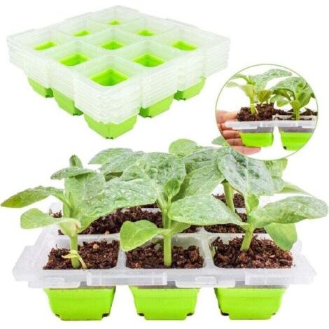 Plateaux de semis réutilisables et durables, caisses de semis pour serres d'intérieur, adaptés aux plantes de jardin.