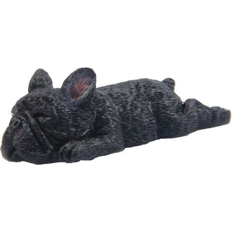 Schlafender Bulldogge Corgi Hund Garten Mini Puppenhaus Figur Dunkle Dekoration (1/5)