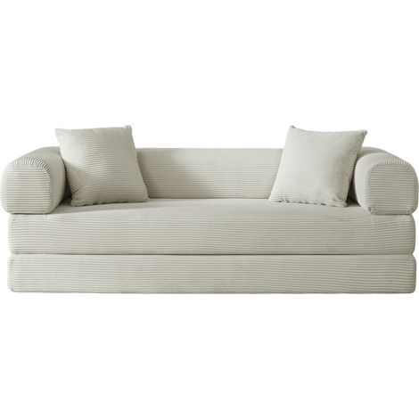 Canapé convertible Tatami en velours, sofa modulable et lit d'appoint pour une personne (1/5)