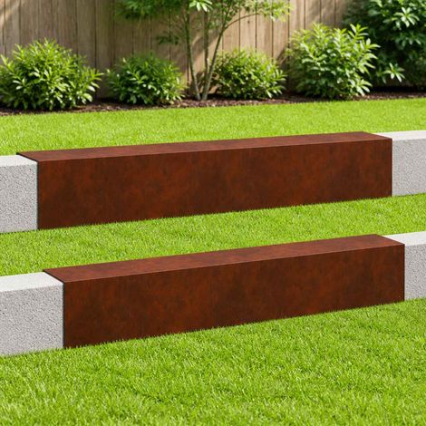vidaXL Profilé de recouvrement de jardin 2 pc 100 x 15 x 15 cm (1/5)