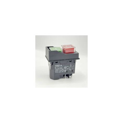 Interruttore magnetico impermeabile, interruttore a pulsante on/off a 4 pin MoreChoce per avvio/arresto di macchine utensili, accessori 250V 16A - Crezuo