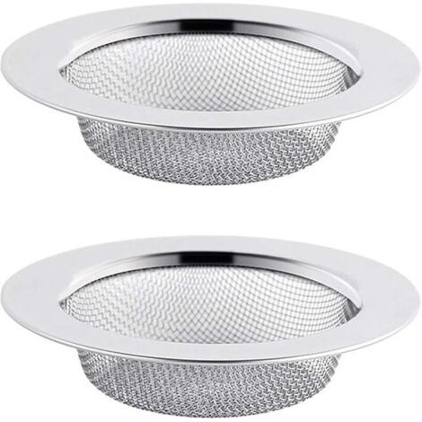 Vtizikl2PCS Filtre à Évier en Acier Inoxydable, Filtre de Vidange de 11,5 cm, Crépine d'évier, Tamis d'évier, Crépine d'évier de Cuisine (1/2)
