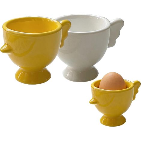 Lot de 2 Coquetier, Porcelaine, Micro-ondes, Lave-vaisselle, Petit-déjeuner (1/5)