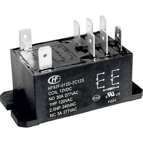 Hongfa HF92F-024D-2C21S Relè ad innesto 24 V/DC 30 A 2 scambi 1 pz.