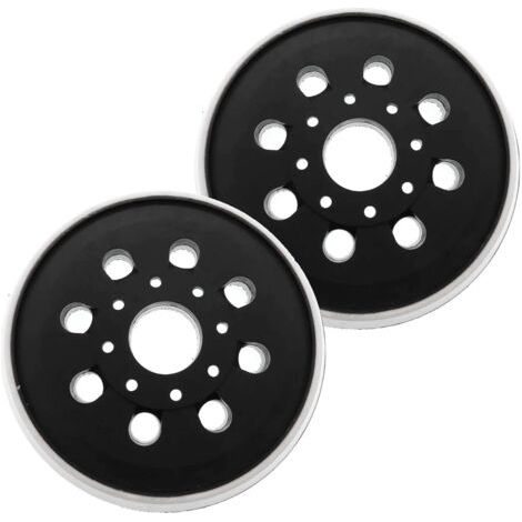 2 Pièces 125mm Plateau de Ponçage compatible Bosch PEX 220 A GEX 125-1 AE PEX 220 AE Accessoire d’outil de Ponçage Disque de Polissage de Ponçage avec Hook et Loop 8 Trous (1/4)