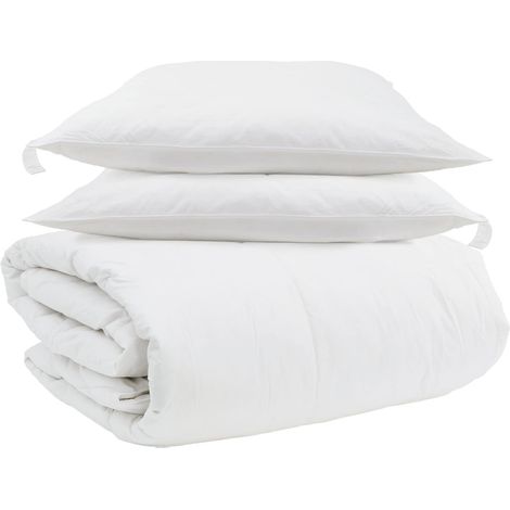 Ensemble de Duvet avec oreiller 3 pcs Blanc Plume de canard (1/5)