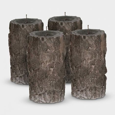 Bougie décorative cylindrique effet écorce Lenor (1/3)