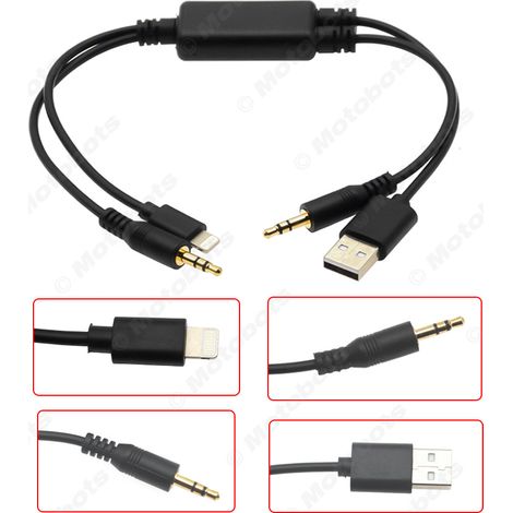 Compatible with BMW/Mini S6FLA USB/AUX audio interface USB cable AUX audio cable (1/4)