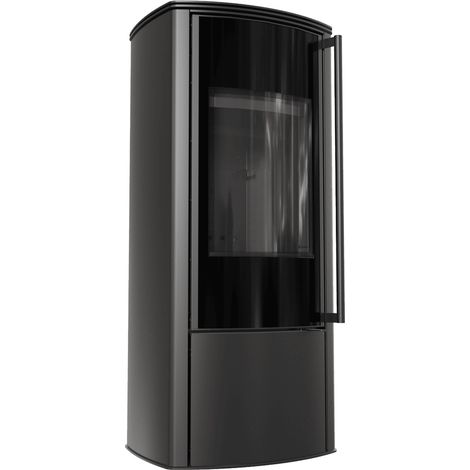 Freistehender Stahlofen KRATKI AB KRATKI ENYO R 5,5 kW Ø 100/150 schwarz Verkleidung (1/5)