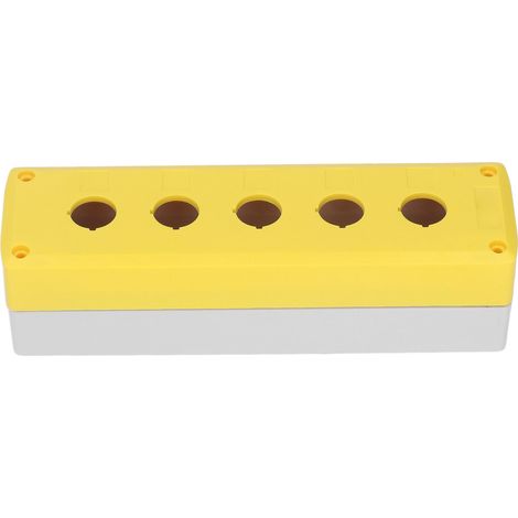 Boîtier de commande à boutons poussoirs coffret étanche en ABS PC 5 trous pour machines 25x7x6,7cm (1/5)