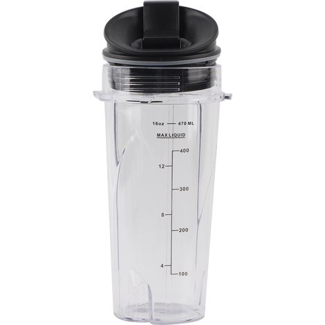 Tazza e coperchio di ricambio, 470 ml, tazza di ricambio in PP per frullatore Nutri Ninja.