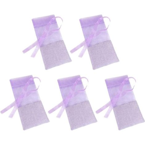 Set di 10 sacchetti in organza alla lavanda, sacchetti profumati per l'armadio, portafortuna color lilla chiaro, ideali come regalo di Capodanno - Crezuo
