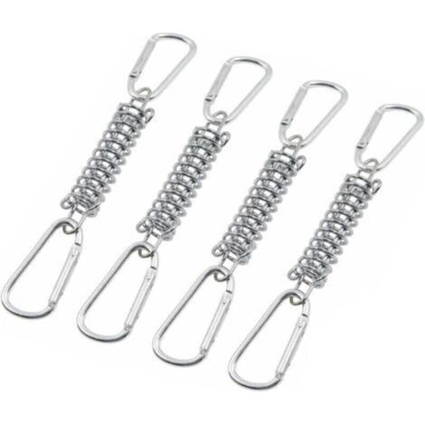 4 Pièces Tendeur Corde - Boucle Ressort En Acier Inoxydable - Pour Voile D'ombrage Tente Auvent Camping Extérieur (1/4)