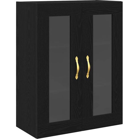 Maison Exclusive - Armadietto a muro Rovere Nero 69,5 x 34 x 90 cm