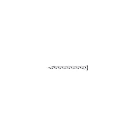Pointe torsadée claire en cartouche de 5 KG diamètre moyen 3 mm - longueur 70 mm - PATE