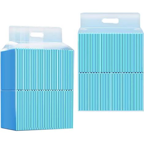 Tapis d'apprentissage ultra-absorbants et imperméables pour animaux de compagnie — Avec charbon actif, absorbant les odeurs, extra épais, neutralisant les odeurs. Convient aux chiens — Bleu (35 x 45 c (1/5)