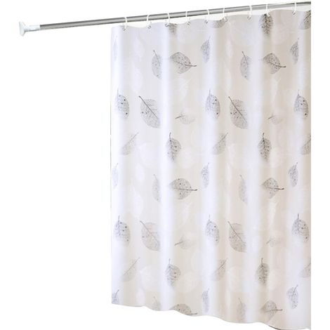 1 Rideau de douche, design abstrait minimaliste, tissu imperméable EVA et polyester, 12 crochets inclus, pour salle de bain (1/5)
