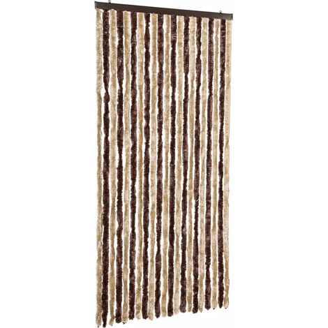 Moustiquaire Beige et marron clair 90x200 cm Chenille