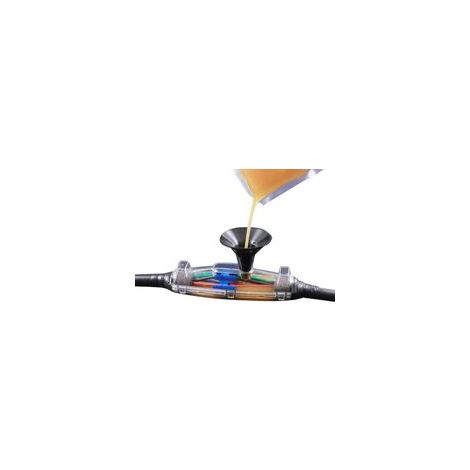 Boîtier de jonction droite IP68 pour câble basse tension jusqu'à 1 kV – Résine hydrolyse – Dimensions 150x30x35mm – Kit complet - M11-RAPANDA