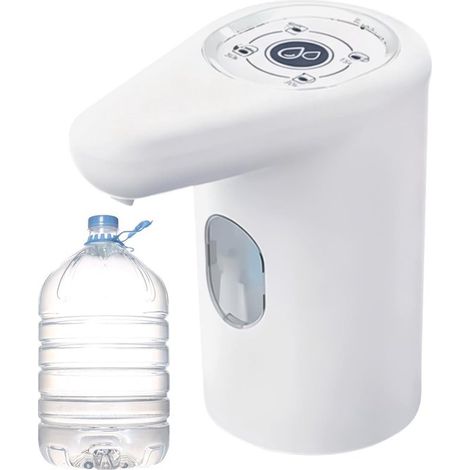Dispensador de agua embotellada con bomba para agua potable，Bomba de agua portátil recargable por USB con 4 velocidades y 2 orificios