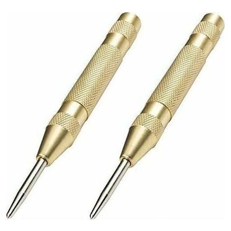 Juego de 2 punzones automáticos para centrar metal o madera (dorados) (1/5)