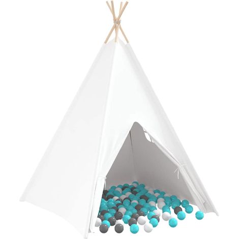 Maison Exclusive - Teepee Zelt Weiß 120 x 120 x 150 cm Stoff und