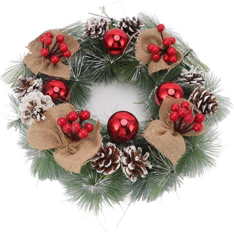 Lebendige, realistische Tannennadel-Weihnachtsgirlande für die Haustür, Typ A, klein (1/5)