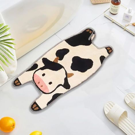 Bardusch-Tapis de salle de bain antidérapant pour chambre d'enfant Motif vache mignonne 80 cm 40 cm (1/5)