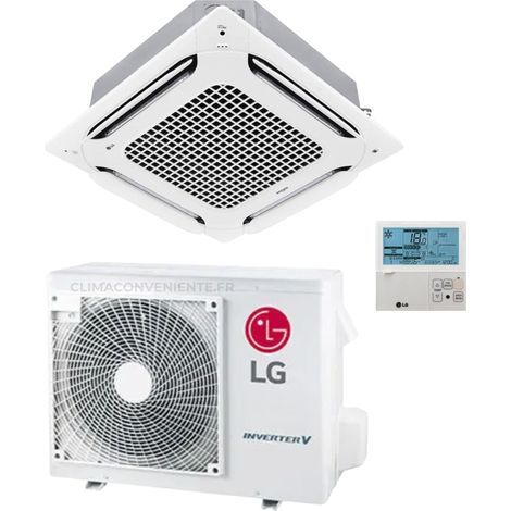 LG – Climatiseur réversible cassette 4 voies 18000 BTU – Technologie Inverter R-32 – Classe A++/A+ – Débit d’air 11,0 m³/min – 57 dB(A)