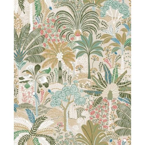 Carta da parati preincollata con motivo fogliame mathis 53x1000 cm - Atmosphera créateur d'intérieur (1/2)