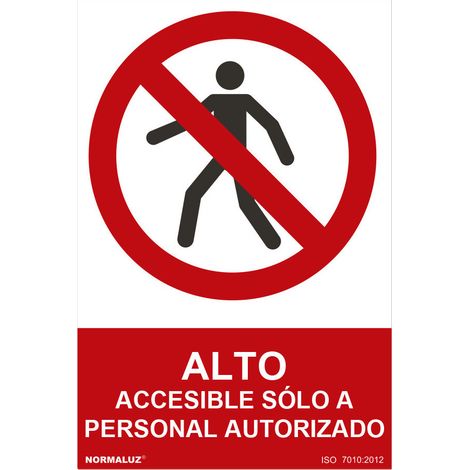Panneau Alto Personnel Autorisé Signalisation Interdiction Pvc - Normaluz (1/3)