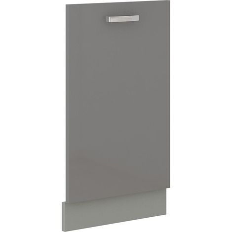 Frontblende Geschirrspüler vollintegriert 45 cm Grau Hochglanz Küche Grey Bianca (1/2)