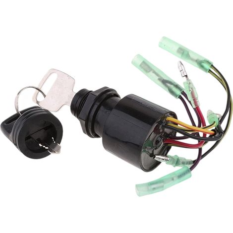 1 Ensemble commutateur à clé d'allumage, plastique et métal, pour moteur hors-bord Mercury, boîtier de commande à distance (1/5)