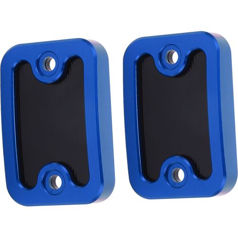 2x Bremsflüssigkeitsbehälterdeckel aus gefrästem Aluminium, vorne links/rechts, Ersatz für NMAX155 und NMAX125 (2015–2020), blau (1/5)