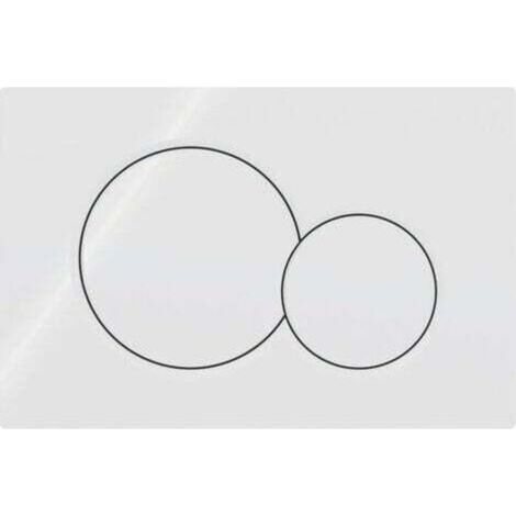 pair Plaque de commande WC Geberit Sigma 01 Finition blanche Compatible réservoir UP320/UP720 Dimensions 247x165mm