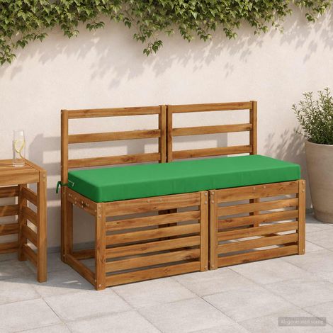 vidaXL Coussin de banc SOEST 100 % polyester Vert 110 x 40 x 8 cm (1/5)